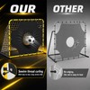 JIRTEMOT 5×4FT 3-in-1 Soccer Rebounder & Goal Net Set