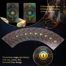 ACELION Gold Foil Edge Tarot Card Set with Guide, Tarot Cards，78 Pieces of Tarot Cards with Gold foil on The Surface， Fortune-Telling Game, Tarot for Beginners