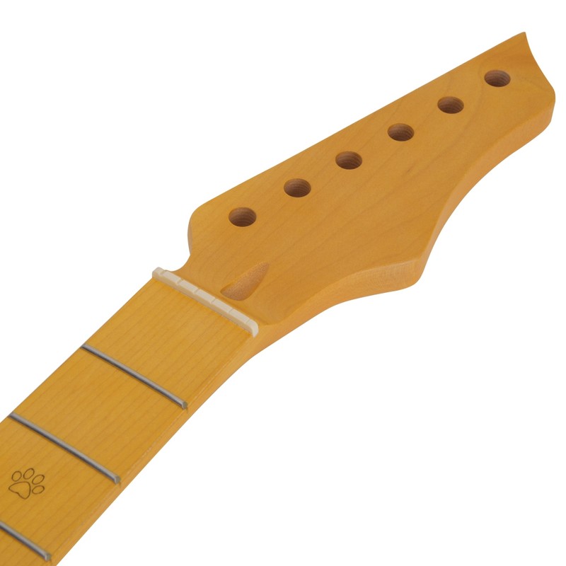 Electric Guitar Neck Yellow Maple Wood 22 Frets Musical Instrument