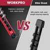 WORKPRO Magnetic Socket Organizer, 1/4-Inch Drive Aluminum Alloy Socket Rail,