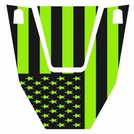 TVC 19'-25' Honda Talon 1000 REFLECTIVE Pearl Green Black American Flag Hood Graphic