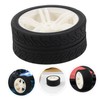 KICHOUSE 4PCS Multi Function Car Wheels Rubber Tires for DIY