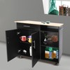 ILWorkTLs Rolling Kitchen Island Cart with Storage Drawer and Doors,Kitchen