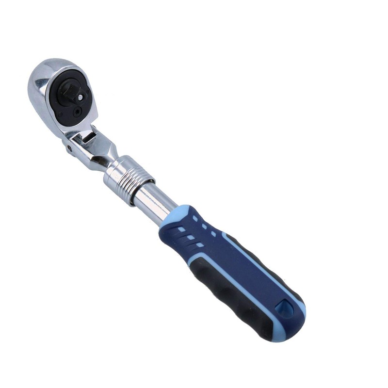 AB Tools-Toolzone 1/4" Drive Extendable + Flexible Ratchet Socket Driver