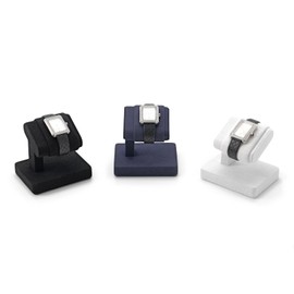 Woodten Single Watch Stand Display with Linen Lining - Compact Watch Holder for Jewelry Stores, Exhibits, or Home Decor