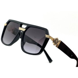 Unbranded Sunglasses Oversized Gradient Black Lens Retro Beach Party Shades Eye Glasses