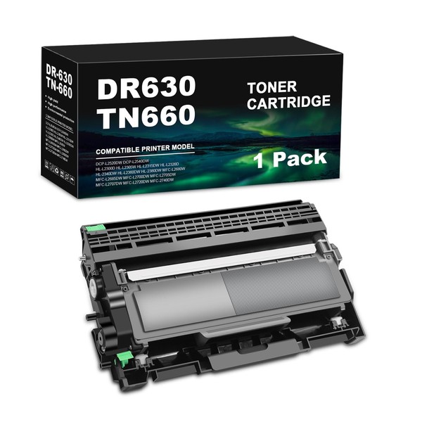 Remanufactured DR630 Drum Unit and TN660 Toner Cartridge Combo Pack