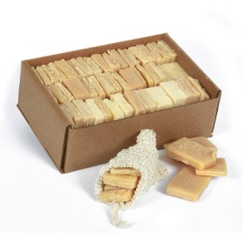 Pure Castile and Artisan Bar Soap Handmade with 100% Fair Trade Organic Oils, Cold Process Cut-offs by BeeTheLight (4 lb Bulk Cut-offs w/Soap Saver Bag, Lavender Castile)