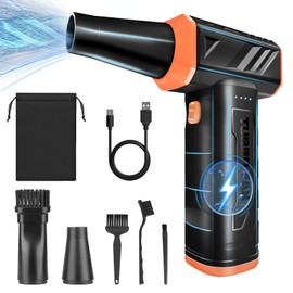 Compressed Air Duster, 150000RPM Electric Air Duster, Rechargeable Portable Air Blower with LED Light, Keyboard PC Cleaner air Spray Replaces Compressed Air Cans