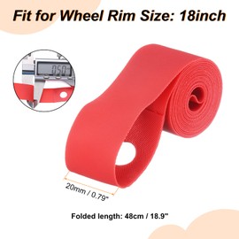 HARFINGTON 4pcs Bicycle Rim Strip 18" x 20mm PVC Bike Tire Liner Bicycle Wheel Rim Tape Inner Tube Tape Anti-Scratched Guard Cushion Pad Protector for Road MTB Mountain Bike