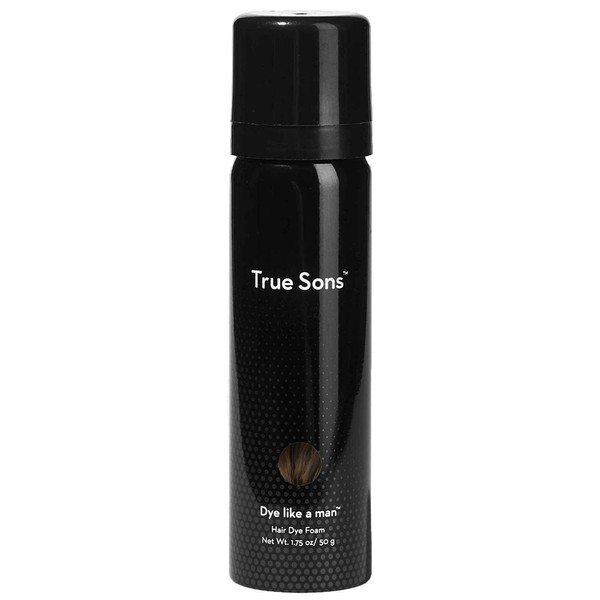 True Sons Hair Dye for Men With Instant Dye Booster Applicator for Grey Hair Color - Complete Hair Dye Kit for Natural Look - Mustache and Beard Hair Dye (1.75 oz) 4-6 Applications per Bottle (1 Bottle, Dark Brown)