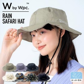 [World Party] [2024] W121-9122-202 Rain Safari Hat, Crystal, Men's, Women's, Hat, Waterproof, Compact, Mesh, Chin Strap, Waterproof, Stylish, Cute, Men's, Women's, Outdoor Festivals