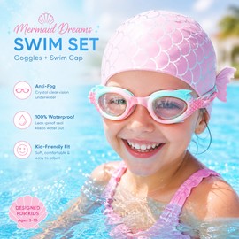Kids Swimming Goggles for Pool Training – Anti-Fog Adjustable Fit for Swimming & Surfing