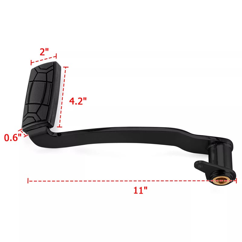 21ST Black Rear Brake Foot Pedals Pad for Harley Touring