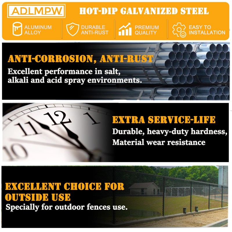 (8 Pack) Aluminum Chain Link Fence Gate Cornor, 1-3/8" x