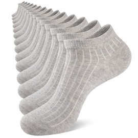Mens Ankle Low Cut Cotton Socks, 7 Pairs Thin Athletic Short Casual Socks Size 10-13