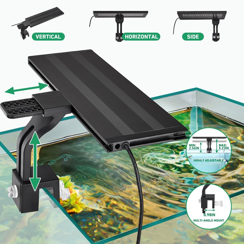 Finaqua 18W 24/7 LED Aquarium Light with Auto On/Off –