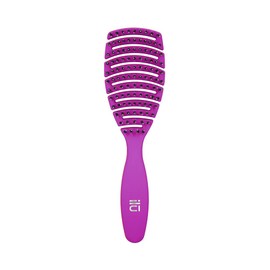 TB TOOLS FOR BEAUTY ILU MY HAPPY COLOR Purple Detangling Hair Brush for Combing and Smoothing Dry and Wet Hair, for Long and Short Hair, Made of Synthetic Bristles