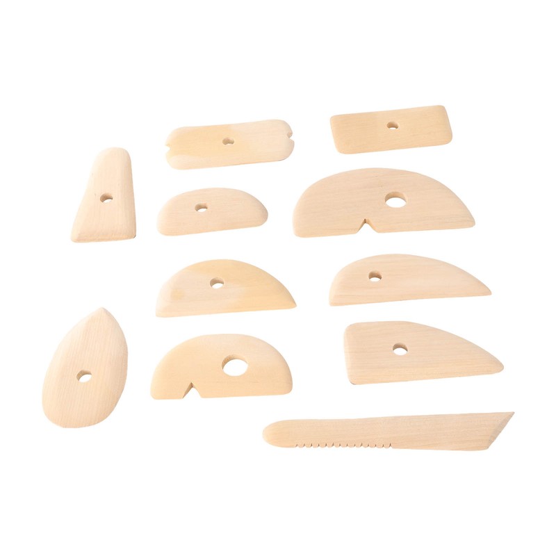 11pcs Pottery Trimming Tool Professional Wood Pottery Foot Shaper Tool