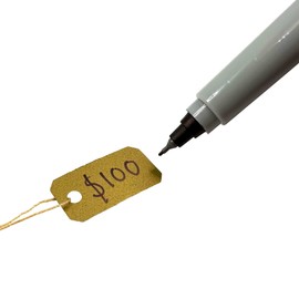 100 Pcs Elegant Jewelry String Tags Perfect for Gifts or Business (1" x 1/2" - 100 Pack, Gold)