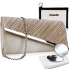 Reussite Party Bag Wedding Large 3-Way Pleated Women's Clutch Bag