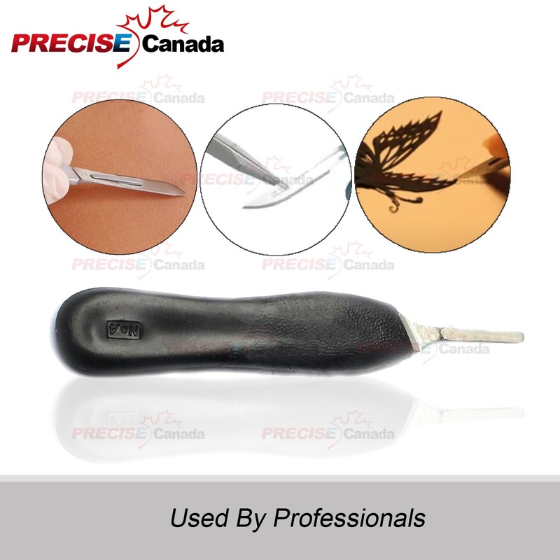 PRECISE CANADA: Black Color Plastic Handle, Scalpel Handle # 4