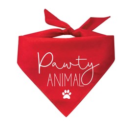 Pawty Animal Birthday Pawty Triangle Dog Bandana (Assorted Colors)