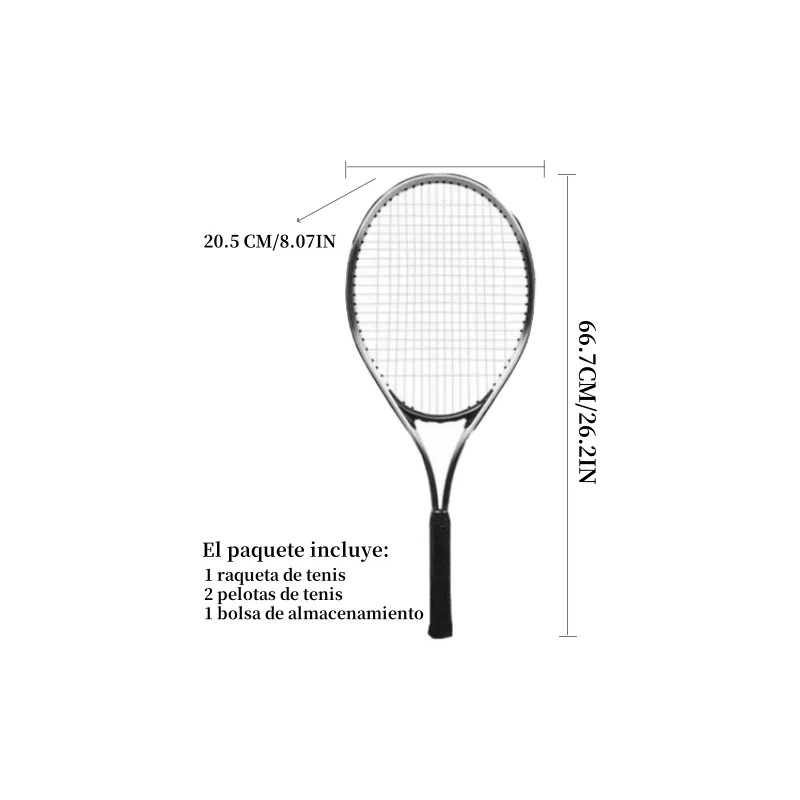 Set De Tenis Adulto Duo 1 Raquetas + 2 Pelotas