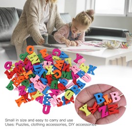 Riuulity 300 Pieces Colourful Wooden Letters for Crafts, Handmade Educational Accessories for with Coloured Cartoon Letters, Small and Durable, for DIY Accessories