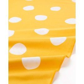 Fit-Flip XXL Beach Towel - Microfibre Bath Towel - Beach Towels Lightweight and Quick Drying - 100% Recycled Microfibre Towel - Beach Towel for Bathing (Lemon Polka 160 x 90 cm)
