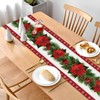 Red Christmas Table Runner 183 x 33cm, Christmas Table Runner