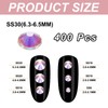 PATIKIL 400Pcs SS30 Round Flatback Crystal 6.3-6.5mm Glass Rhinestones Gems