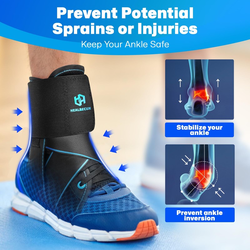 Healrecux Lace Up Ankle Brace for Women Men, Ankle Support