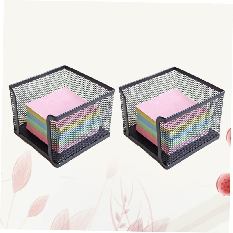 Operitacx 2pcs Note Pad Holder Memo Holder Desktop Note Dispenser