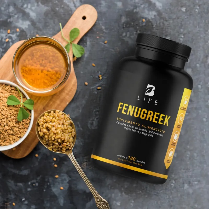 Fenogreco De 180 Cápsulas De 500mg. B Life Fenugreek