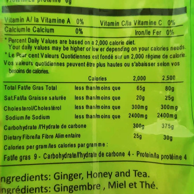 Honsei Instant Ginger Honey Tea (30 Sachets) 18G/0.63oz- Product of