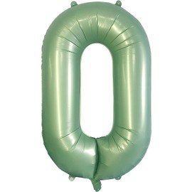 40" Pistachio Green Number Balloons Number 0 Foil Balloons Birthday Happy Birthday Decoration Wedding Anniversary (0, Pistachio Green)