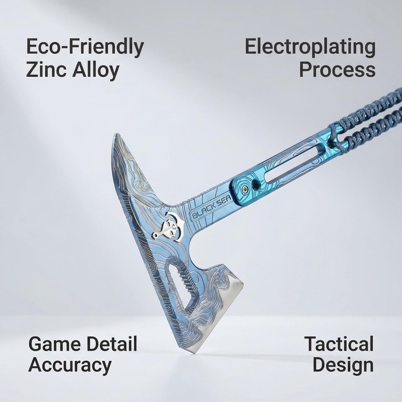 Delta Force Black Sea Tactical Axe Replica 1:1 Scale Eco-Friendly