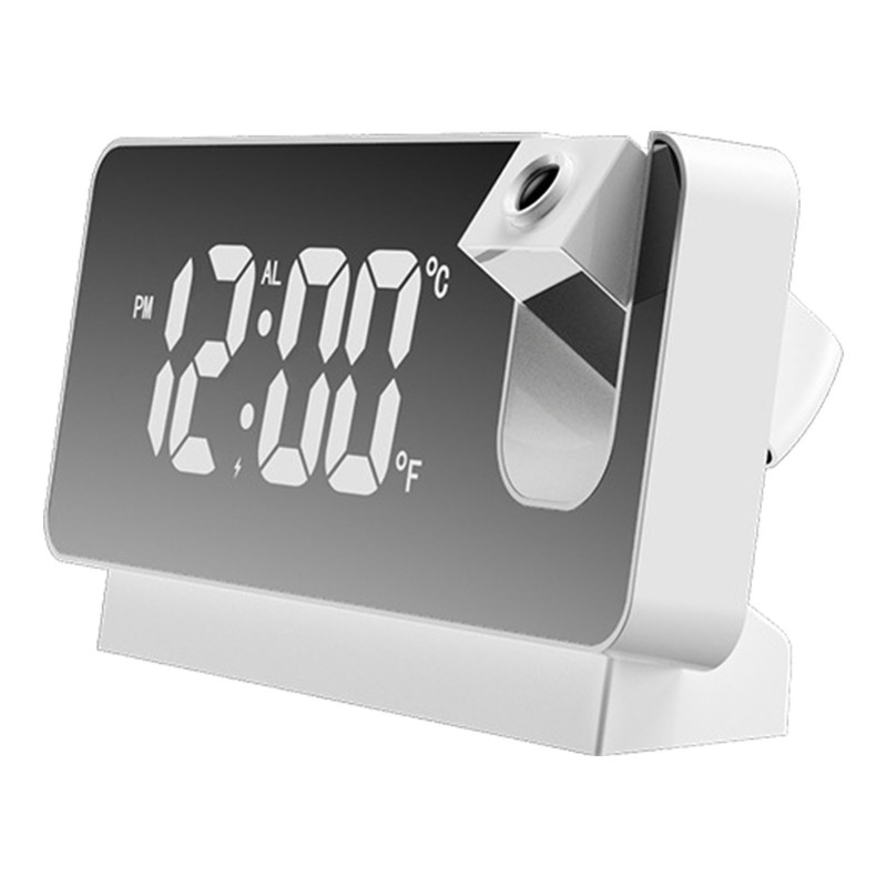 Projection Alarm Clock 360 Degree Flexible Adjust Creative LED Mirror