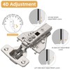 Furniware 50 Pack Full Overlay Soft Close Cabinet Hinges, Speed