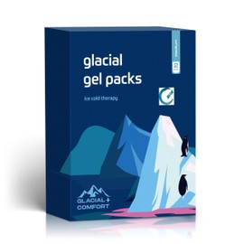 Glacial Comfort Gel Ice Pack for Back Pain - (12" x 8") Reusable Cold Pads for Hip, Knee, Shoulder Injuries, Muscle Strains, Migraine & Postpartum Recovery with Flex Technology - After Surgery.