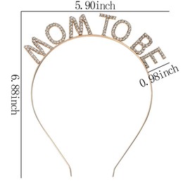 Gold Rhinestone Mom to Be Headbands for Pregnancy Announcement, Gender Reveal - Hair Accessories, Gifts for New Mama, First Time Mommy - Hairbands, Hair Band, Headdress, Headpiece