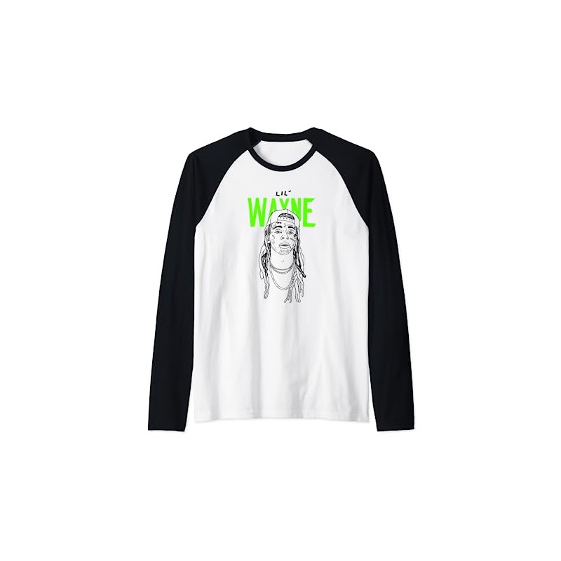 Lil Wayne Illustrated Face Logo Raglan Baseball Tee
