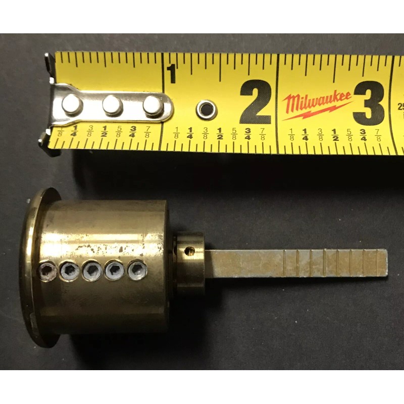 MEDECO HIGH SECURITY RIM CYLINDER PART # 10-0300N-02 BRASS IN