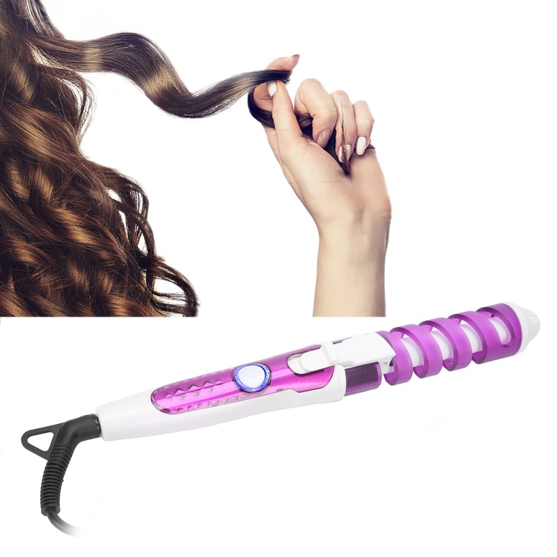 Mini Spiral Hair Curler Portable AntiScald Wavy Hair Styling Hair