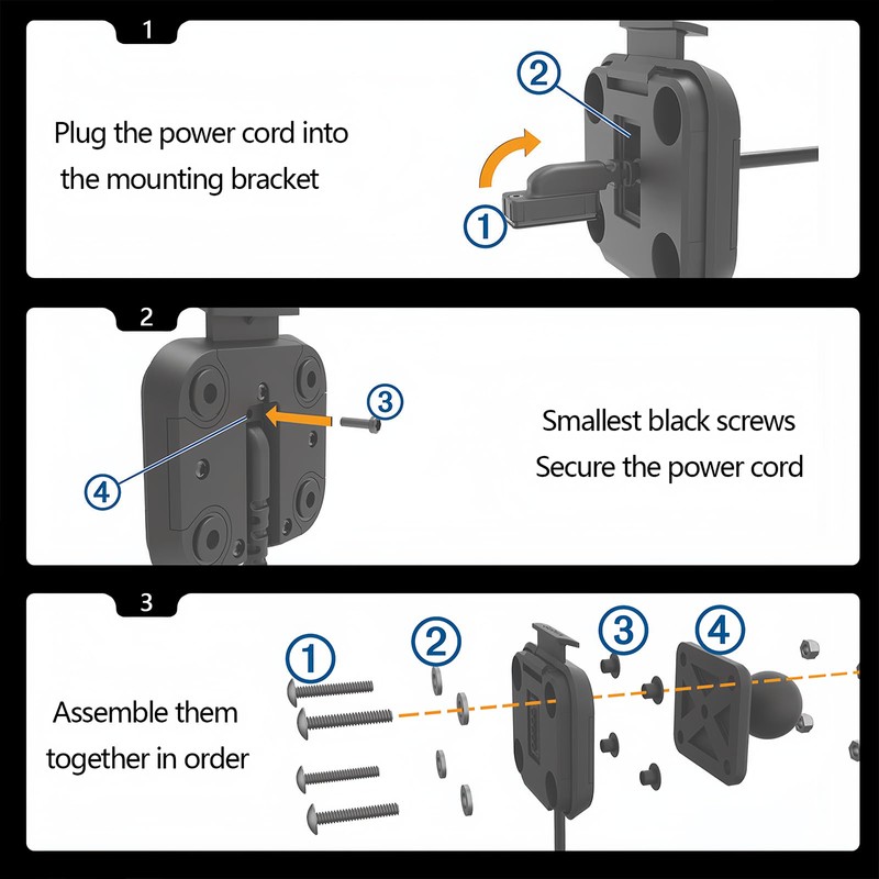 Motorcycle GPS Navigator Mount Bracket for Garmin Zumo XT &