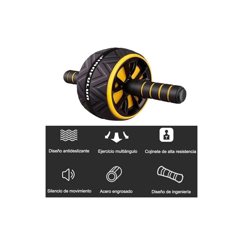 Rueda para Abdominales y Central Redonda con Estera de Esponja