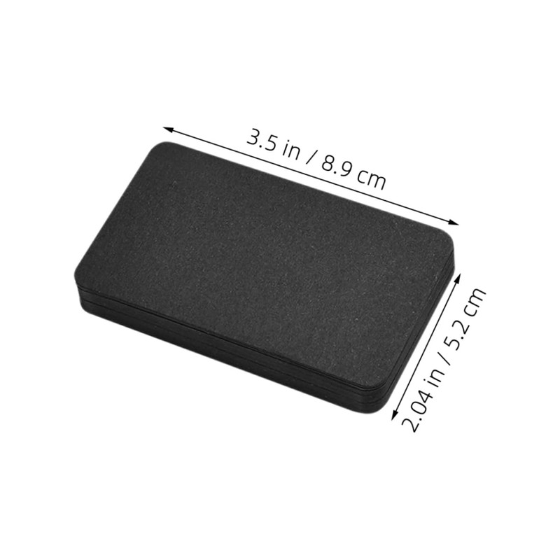 Operitacx 100pcs Black Blank Index Cards for Writable Vocabulary Learning