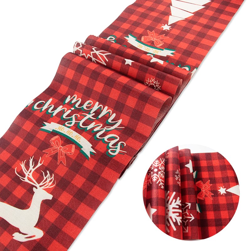 Bright Christmas Table Runner Reindeer Table Runner Christmas Xmas Table