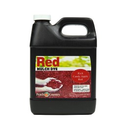 Peach Country Candy Apple Red Mulch Color Concentrate - 2,800 Sq. Ft. - Brighten Up Your Old Mulch Beds Easily with Our Premium Mulch Dye (1 Quart, Red)